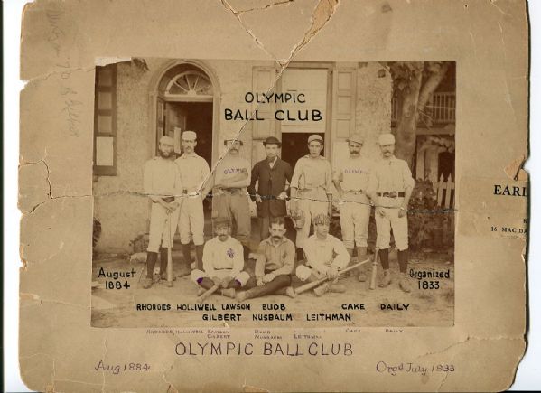 1884 Olympic Ball Club large Albumen Photo