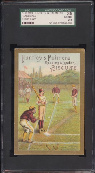 1880s circa Huntley & Palmer Trade Card   SGC 35  fantastic colors