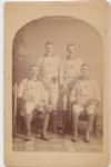 1880 circa Baseball Team Cabinet with bibs, hats, glove uniforms etc...