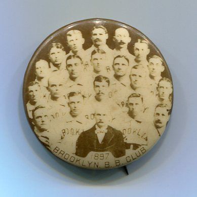 1898 Cameo Pepsin Pin of The 1897 Brooklyn Team Exmt-Nrmt