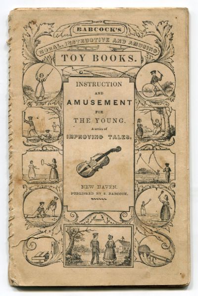 Circa 1840s Chapbook Babcocks Toy Books With Baseball Vignette