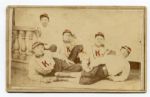 Circa Late 1860s CDV Five Baseball Team Members ex Mark Rucker
