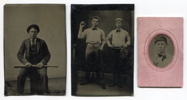 Three Nineteenth Century Baseball Tintypes