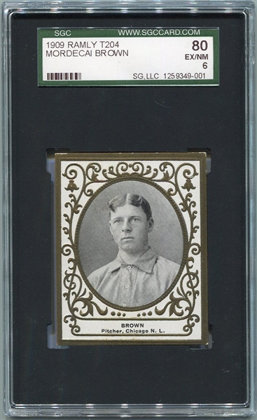 T204 Mordecai Brown Chicago Cubs SGC 80
