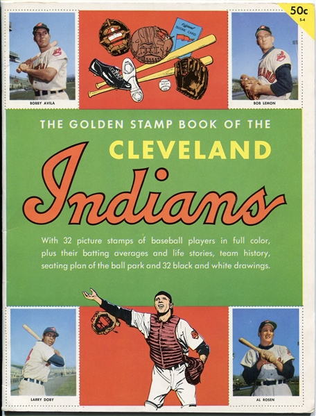 1955 Golden Stamp Book of the Cleveland Indians EXMT