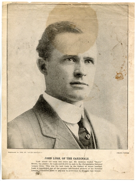 1909 St. Louis Republic John Lush Baseball Supplement