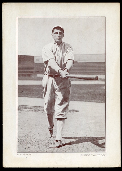 1910-12 Plowboy Tobacco Cabinet Card Lena Blackburne Chicago White Sox