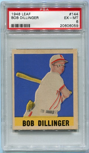 1948-49 Leaf #144 Bob Dillinger SP PSA 6