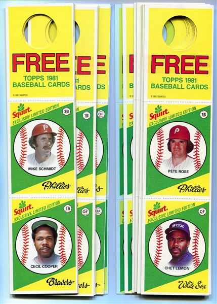 1981 Squirt Baseball Hangers 2 Complete Set of 11 Nrmt/Mt