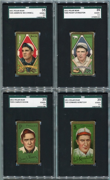 T205 Lot of 4 Different All Polar Bear Backs and All SGC 35s