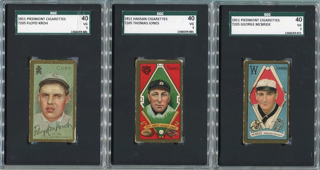 T205 Lot of 3 Different All SGC 40s