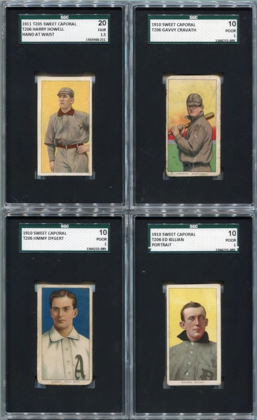 T206 Lot of 8 Different All SGC Graded