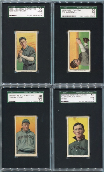T206 Lot of 11 Different All SGC Graded