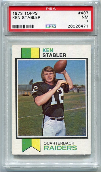 1973 Topps Football #487 Ken Stabler Rookie Card PSA 7