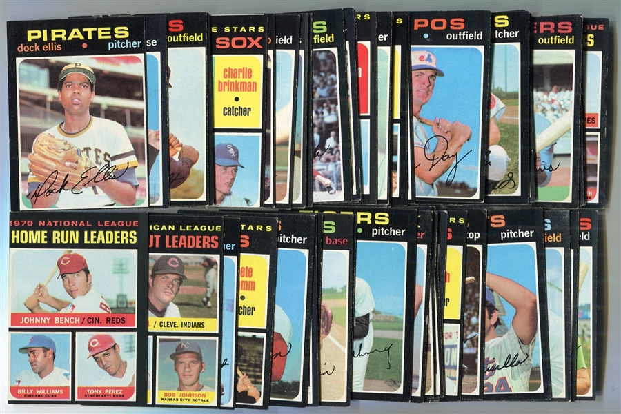1971 Topps Baseball Starter Set of 351 Different w/High Numbers
