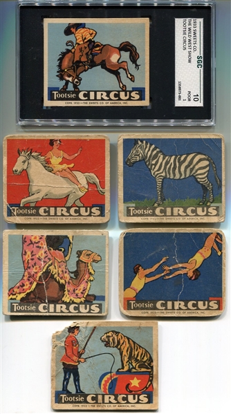 R152 Tootsie Circus Cards Lot of 6 Different