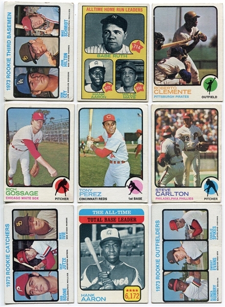 1973 Topps Baseball Lot of 37 Loaded With Stars