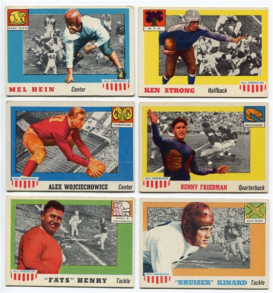 1955 Topps All-American Lot of 6 Different HOFers