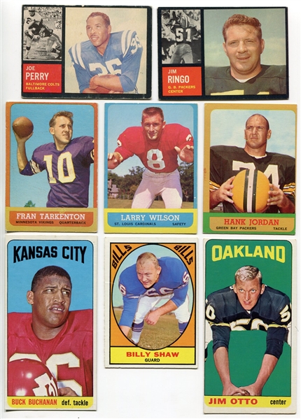 1962-1967 Topps Football Lot of 8 Different All HOFers