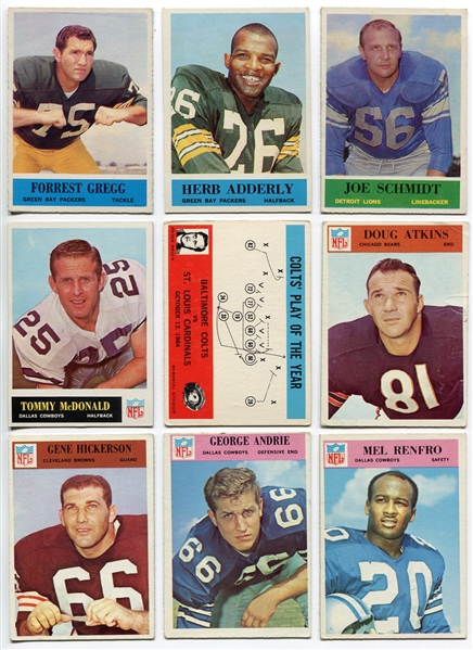 1964-66 Philadelphia Football Lot of 15 Different Mostly HOFers