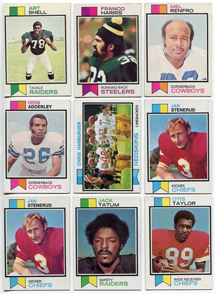 1973 Topps Football Lot of 17 Star Cards All HOFers