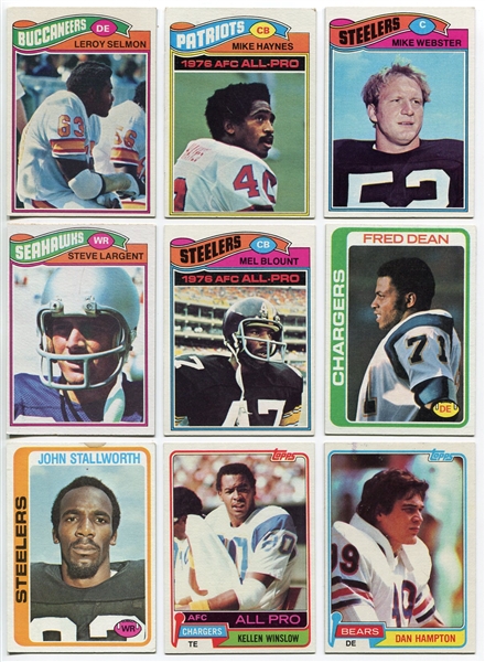 1977-1981 Topps Football HOF/Rookie Card Lot of 9 Different