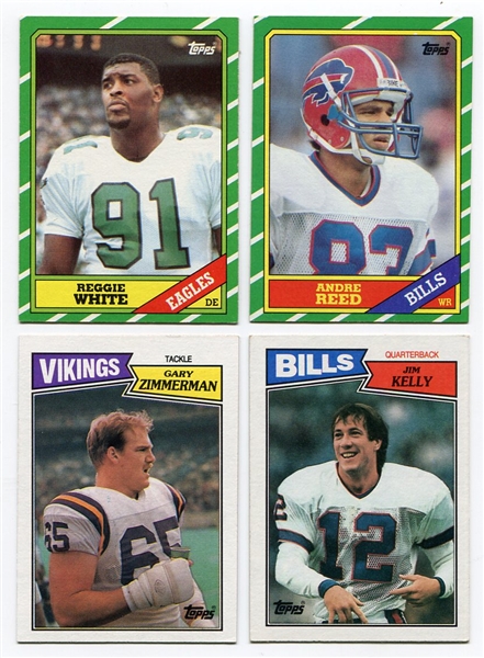 1986 & 1987 Topps Football Lot of 4 Rookie Cards Each a HOFer