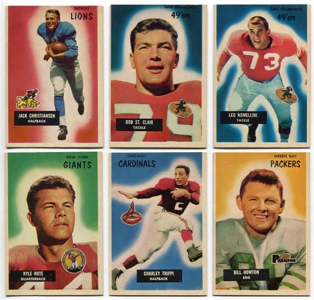 1955 Bowman Football Lot of 6 Pack Fresh Cards