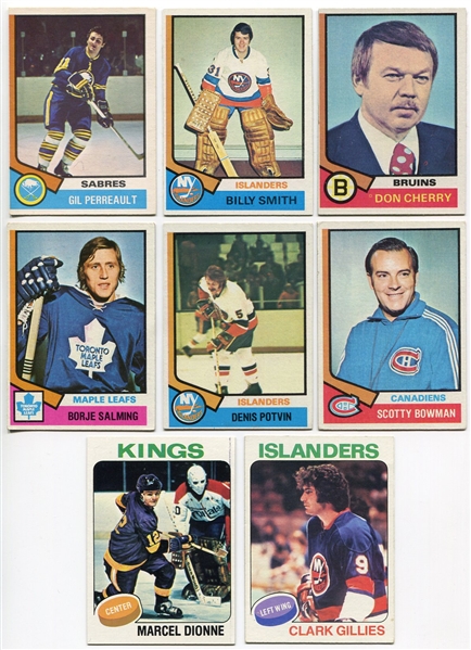 1974/75 & 1975/76 Topps & O-Pee-Chee Hockey Lot of 8 HOFers & Rookie Cards