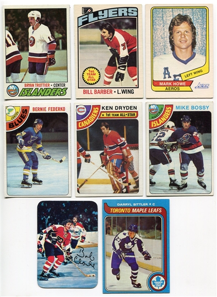 1976 -1978 Topps & O-Pee-Chee Hockey Lot of 8 HOFers