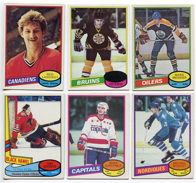 1980-81 Topps & O-Pee-Chee Hockey Lot of 6 HOFers