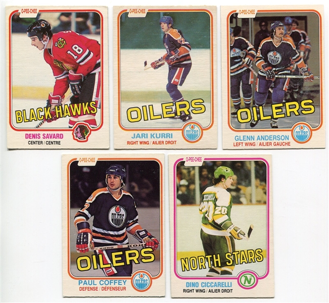 1981-82 O-Pee-Chee Hockey Lot of 5 Rookie/HOFer Cards