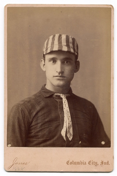 1888 Columbia City Indiana Baseball Catcher Harry Elliff Cabinet Card