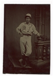 Baseball Player in Uniform Tintype