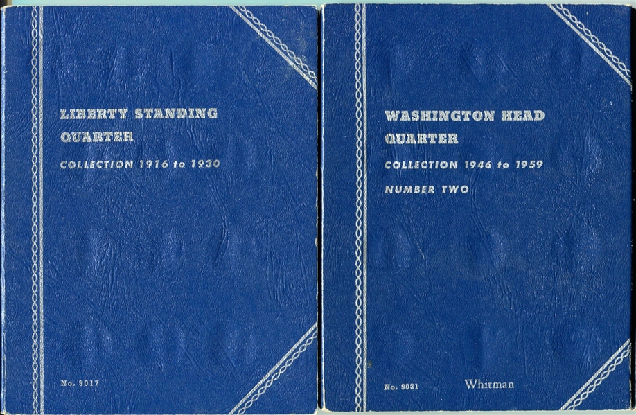 Whitman Coin Albums Standing Liberty, Washington Quarter and Franklin Half