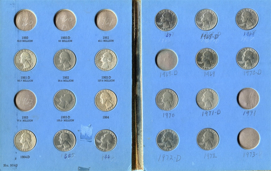 Whitman Washington Quarter Album # 3 Starting 1960 With 28 Coins