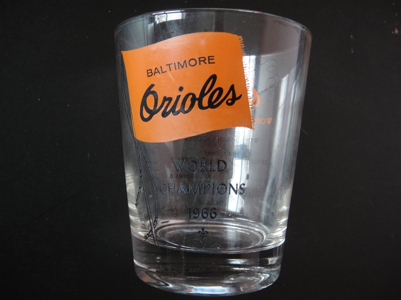 1966 Baltimore Orioles World Champions Glass
