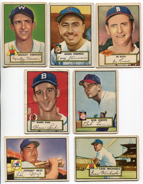 1952 Topps Lot of 7 Different w/HOFers
