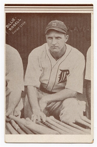 1934 Detroit Tigers Team Issue Billie Rogell