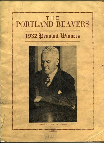1932 Portland Beavers Yearbook