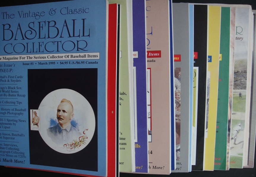 The Vintage & Classic Baseball Collector Magazine Near Complete Run