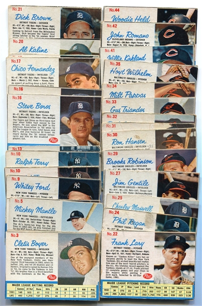 1962 Post Cereal Partial Set of 146 Different Plus Dupes