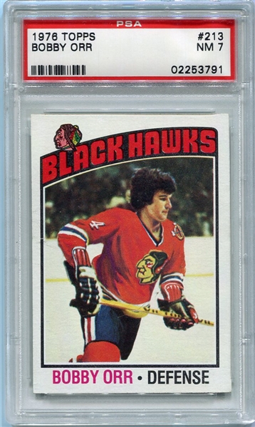 1976-1977 Topps Hockey #213 Bobby Orr PSA 7