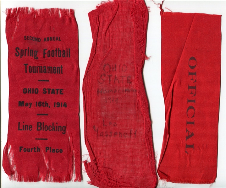 1914 Ohio State Ribbons from Leo Yassenoff Collection