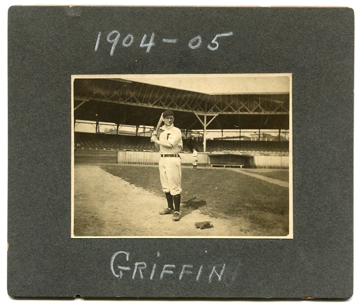 1904-05 Steve Griffin Baltimore Orioles Cabinet Photo