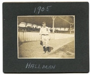 1905 Bill Hallman Baltimore Orioles Cabinet Photo