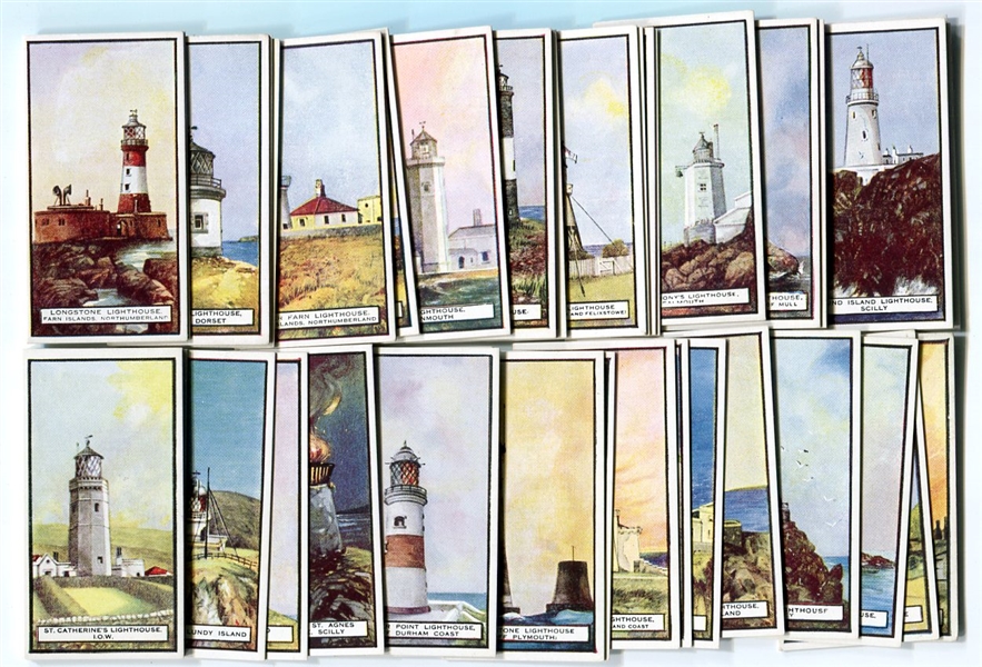 1926 Wills Cigarettes Lighthouses Complete 50 Card Set Nrmt
