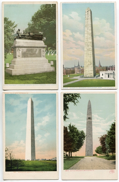 Early 1900s Lot of 17 Different Detroit Publishing Postcards Famous American Monuments & Sites