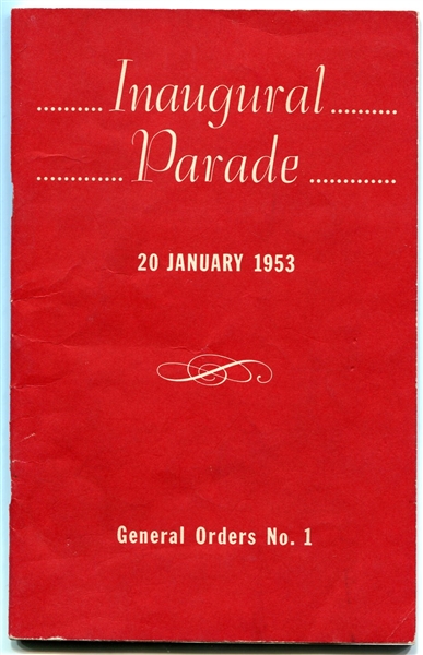 1953 Presidential Inaugural Parade General Orders Booklet plus 3 Different Passes