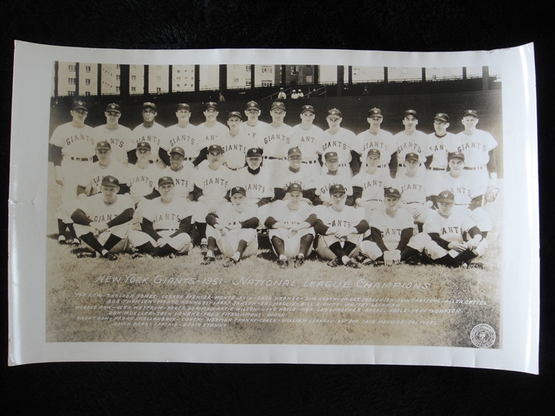 1951 New York Giants Large Photograph